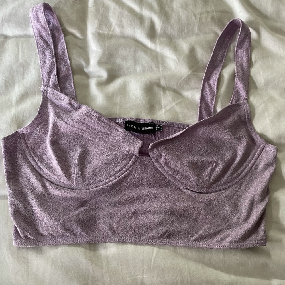 Lilac Underwire Crop Top